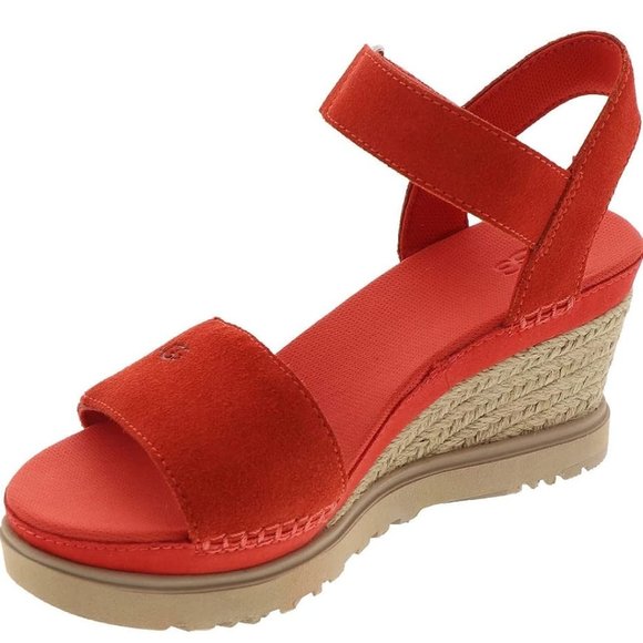 NWT - UGG Women's Ileana Strap Wedge Sandal, RED Pepper, 8 - Picture 1 of 8